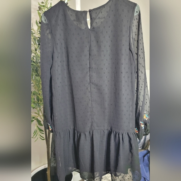 Japna Black Embroidered Dress  Small - Picture 4 of 4